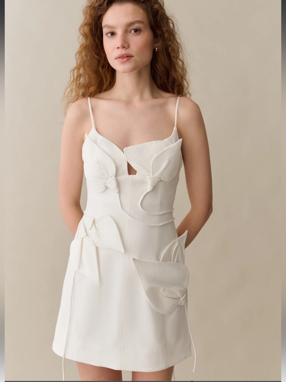 NWT O.P.T Astra Dress with Sculptured Flowers Size 2